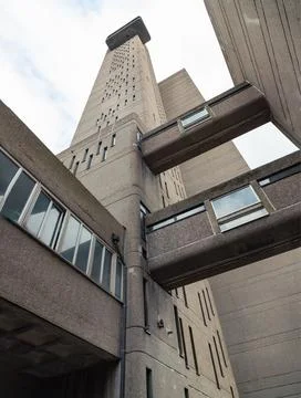 Trellick Tower is indeed recognized for its unique aesthetic and status as .. Stock Photos