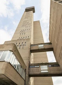 Trellick Tower is indeed recognized for its unique aesthetic and status as .. Stock Photos