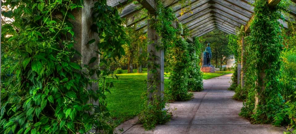 Trellis in the park Stock Photos
