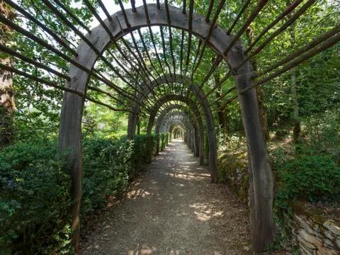 Trellised Walkway Stock Photos