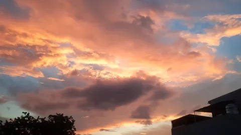 Trembling Cloud, Sunset Video stock 335385561
