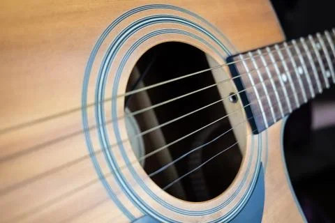 Trembling guitar string, electronic shutter distortion effect.  Stock Photos
