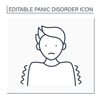 Trembling line icon Stock Illustration