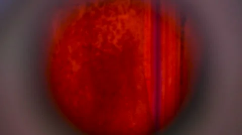 Trembling of Red Light. Red Light Experiencing the Excitement, Red Circle, Fire Stock-Footage 64640155