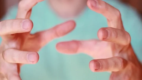 Tremor hands ready to strangle somebody Stock Footage 86055667