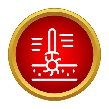 Trench digger machine working in ground construction icon Stock Illustration