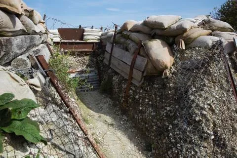 A trench with no exit Stock Photos