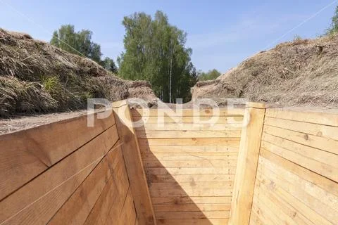 Trenches for combat Stock Photos