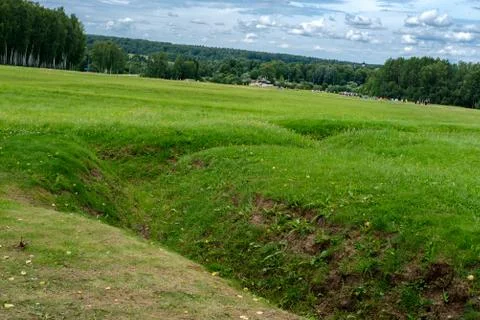 The trenches of the Second World War. Stock Photos