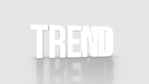 TREND 3D Text spinning on an orange background. Looped video.4K Stockbeeldmateriaal 276681722