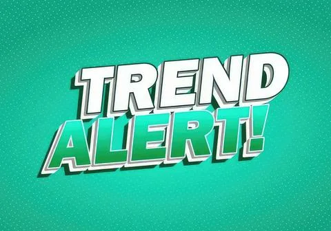 Trend alert! bold text with colorful background for social media Stock Illustration