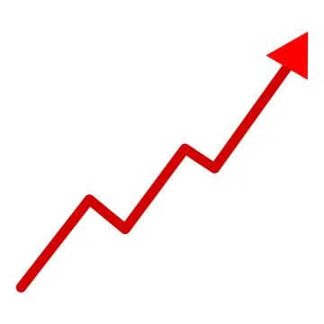 Up trend arrow icon with flat style. Stock Illustration