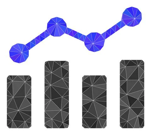 Trend Chart Triangle Mocaic Icon Stock Illustration