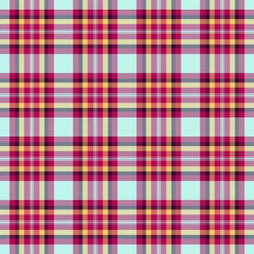 Trend fabric pattern vector, finish plaid textile check. Summertime texture.. Stock Illustration