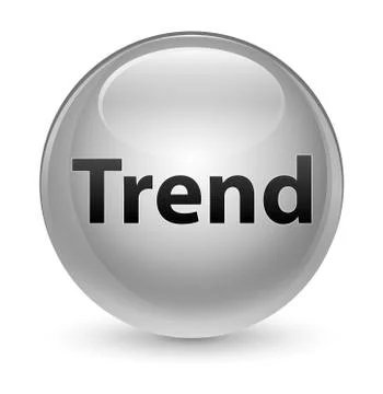 Trend glassy white round button Illustrazione stock