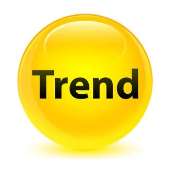 Trend glassy yellow round button Illustrazione stock