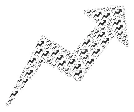 Trend Icon Collage Illustrazione stock