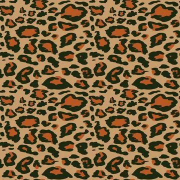 Trend leopard vector seamless pattern yellow background stylish print Illustrazione stock