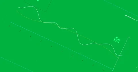 Trend lines emerging starting HUD, lines waving diagonal and drifting, data Stock Footage 327338028