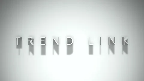 Trend link 3D title animation with shadows on a white background Stock Footage 297801597