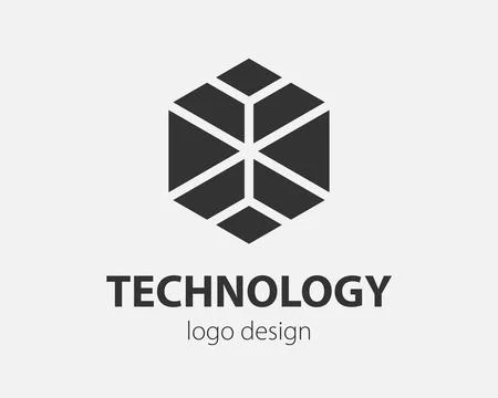 Trend logo vector hexagon tech design. Technology logotype for smart system,  Stock Illustration
