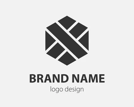 Trend logo vector hexagon tech design. Technology logotype for smart system,  Stock Illustration