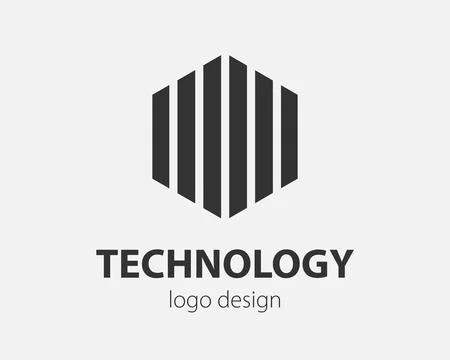 Trend logo vector hexagon tech design. Technology logotype for smart system,  Stock Illustration