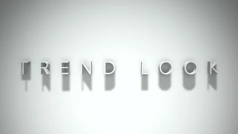Trend look 3D title animation with shadows on a white background Vídeo Stock 297801590