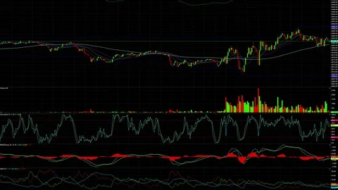 Up trend or down trend of price of stock market or stock exchange trading Stock Footage 83649775