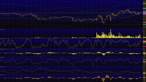 Up trend or down trend of price of stock market or stock exchange trading Stock Footage 83649784