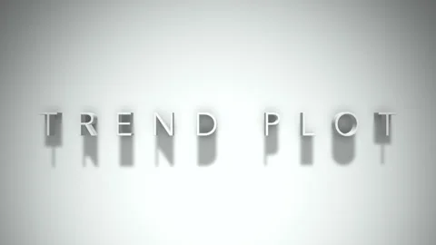 Trend plot 3D title animation with shadows on a white background Stock Footage 297801618