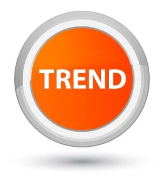 Trend prime orange round button Illustrazione stock