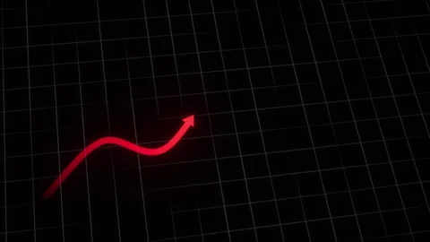 Trend Red line graph going Up 库存影片 312719071