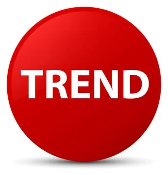 Trend red round button Illustrazione stock