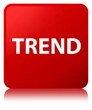 Trend red square button Stock Illustration