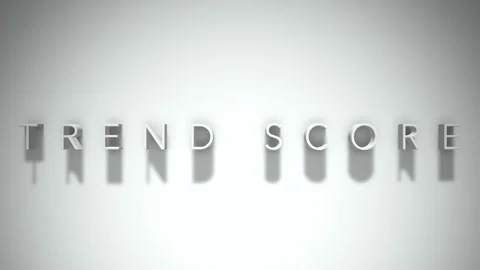 Trend score 3D title animation with shadows on a white background Stock Footage 297669731