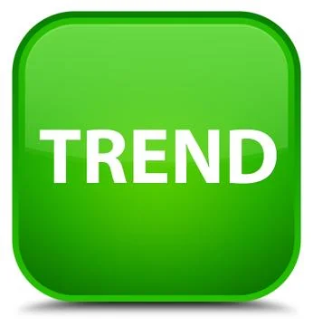 Trend special green square button Illustrazione stock