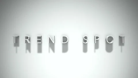 Trend spot 3D title animation with shadows on a white background Video stock 297388016