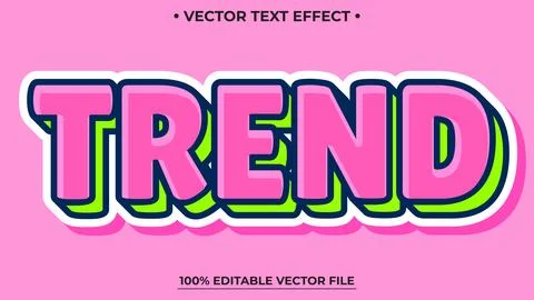 Trend text effect, comic style editable text effect Stock Illustration