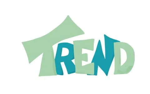 Trend text. Hand drawn message. Stylized title. Vector illustration. 스톡 일러스트