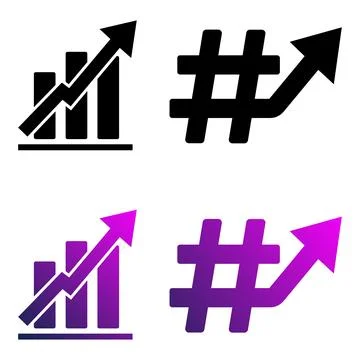 Trend Upward Arrow Graphics set background Vector Illustration design Stock Illustration
