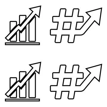 Trend Upward Arrow Graphics set background Vector Illustration design Stock Illustration