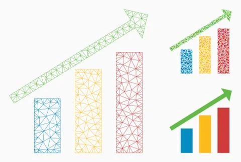 Trend Vector Mesh 2D Model and Triangle Mosaic Icon Stock Illustration