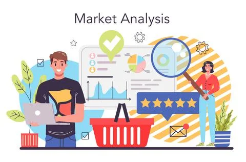 Trend watcher concept. Specialist in tracking the emergence Stock Illustration