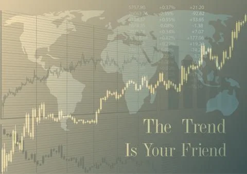 The trend is your friend. Illustrazione stock