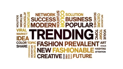 Trending animated word cloud,animation tag kinetic typography seamless loop. Stock Footage 317673023