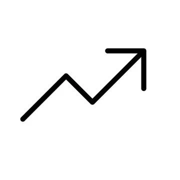 Trending, up, arrow icon Design nice to see Stock Illustration