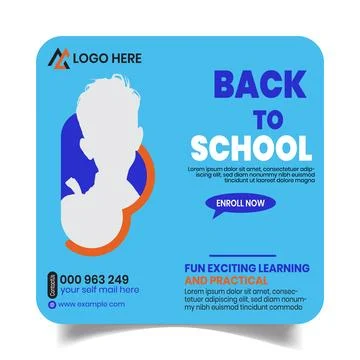 Trending Back To School Web Banner Template イラスト素材