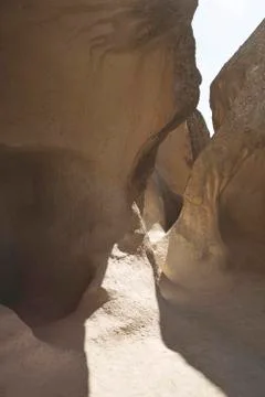 Trending background - rocks with rays of light and shadows Stock Photos