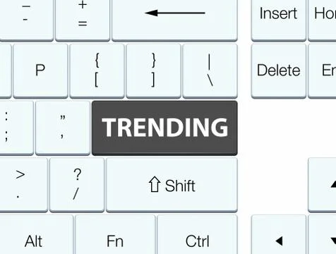 Trending black keyboard button Stock Photos